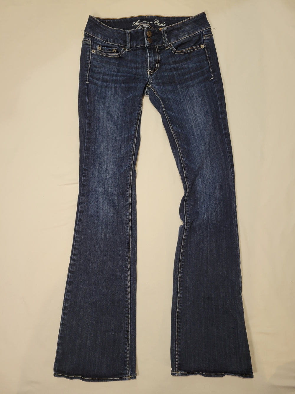 American Eagle Outfitters Dark Blue Flare Jeans - Women's
